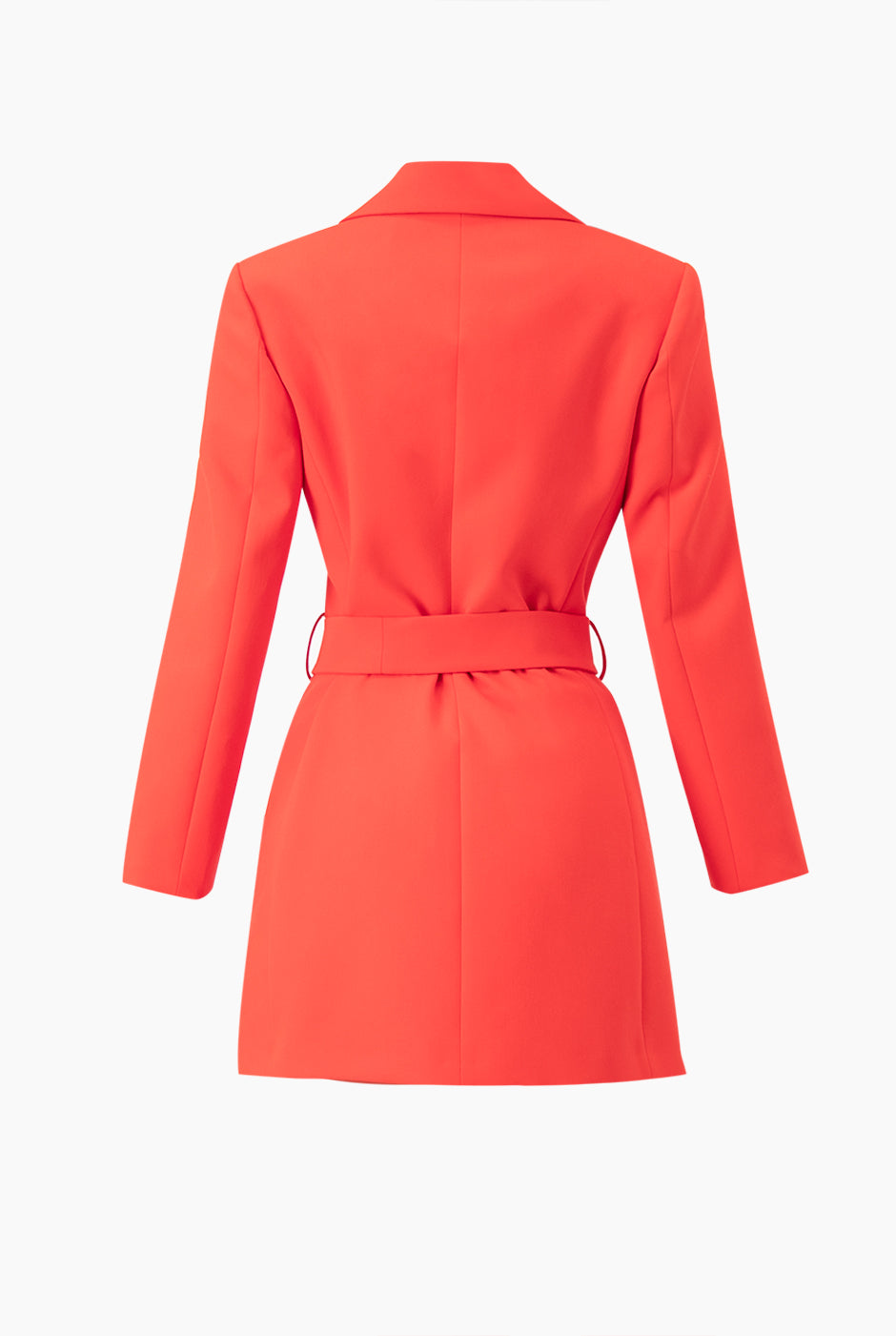 Blazer liso cruzado con cinta