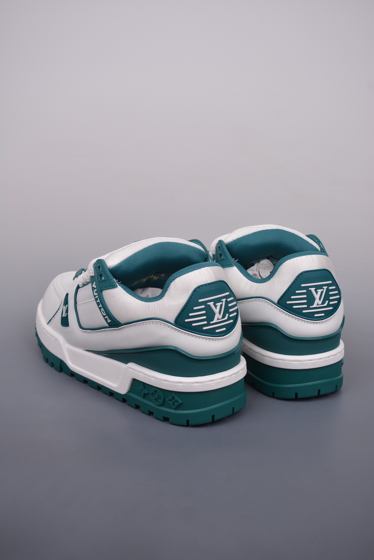 Louis Vuitton Trainer Maxi Low Sneaker Lake Green White 1ACI0K