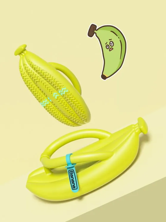 BANANA SHAPE ANTISKID FLIP-FLOPS