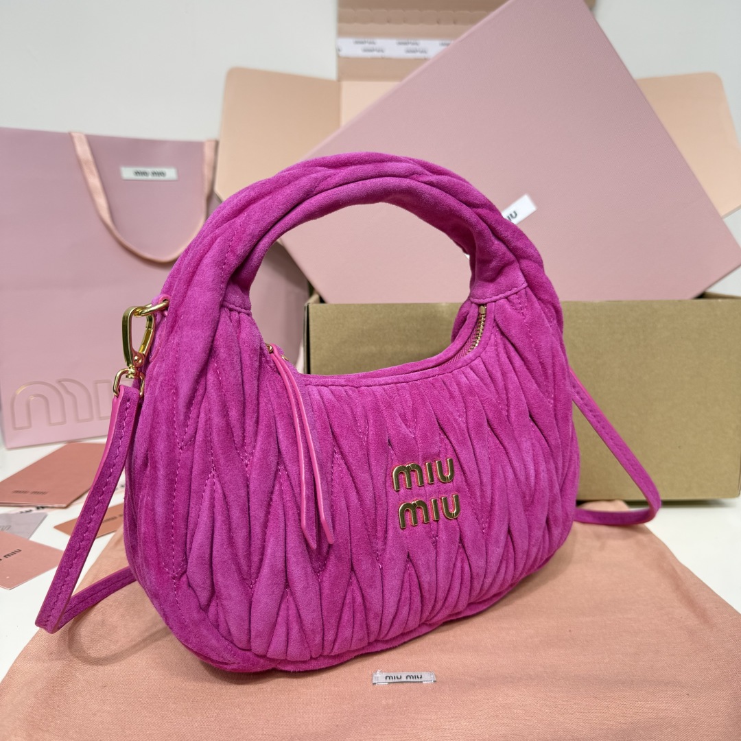 Miu Miu Miu Wander suede leather handbag 5BC125