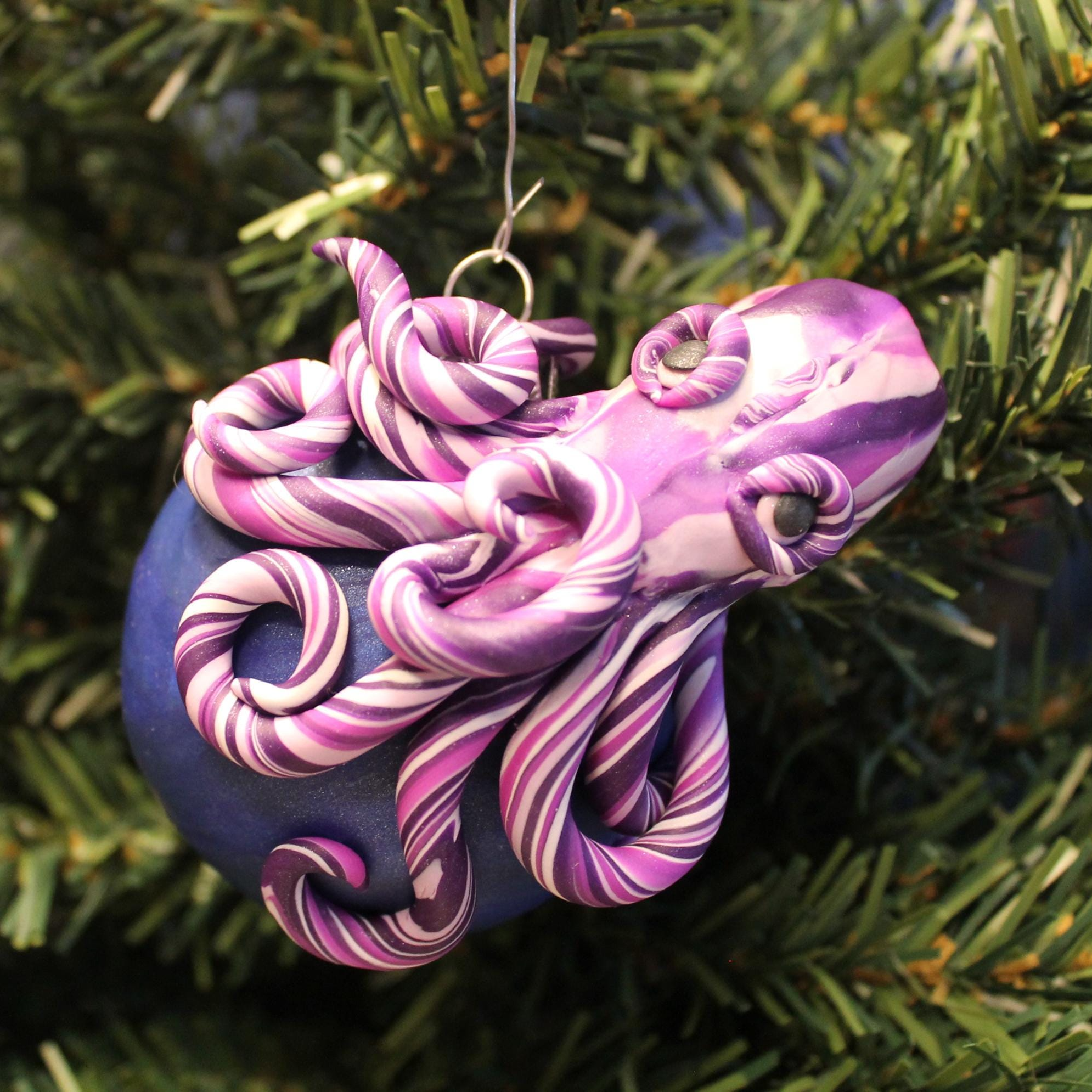 Clay Octopus Christmas Ornament
