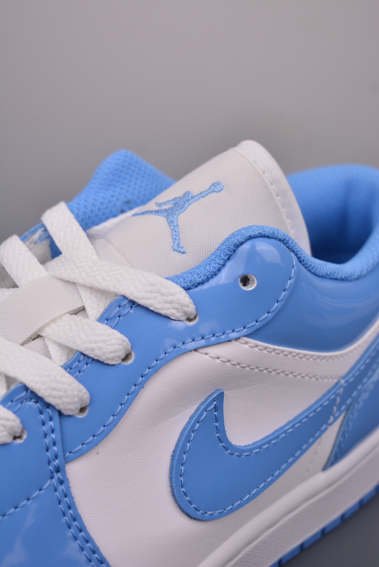 Air Jordan 1 Low Patent Leather White Blue FZ2138-114