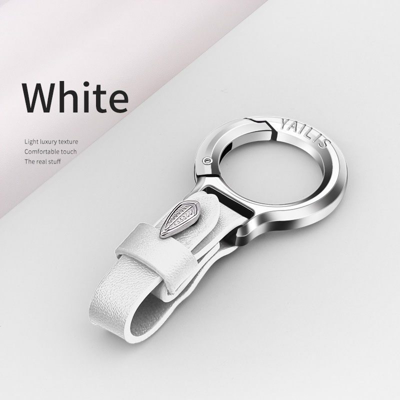 🔥Portable Zinc Alloy Leather Keychain