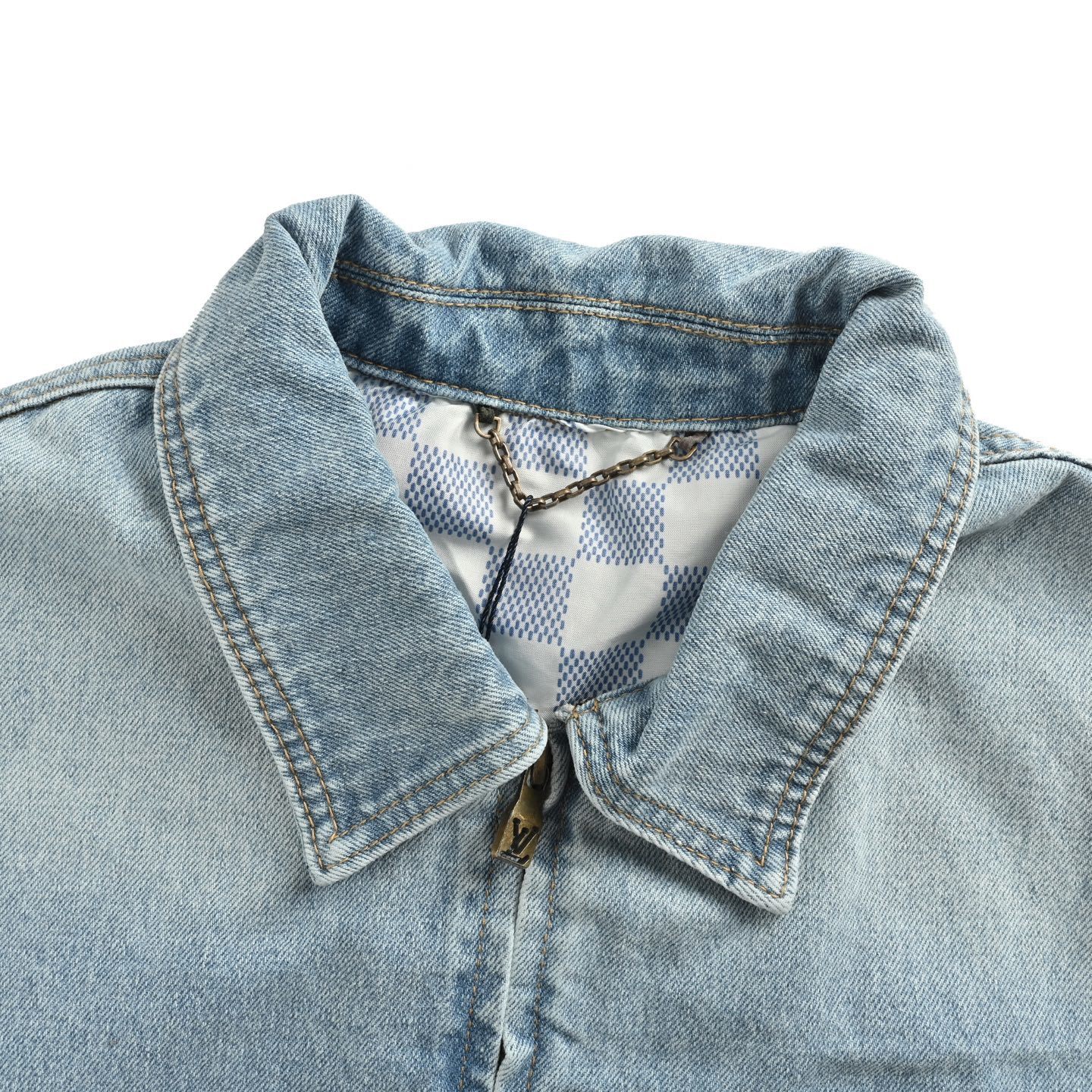 Louis Vuitton 25Fw embroidered pocket denim blue denim jacket