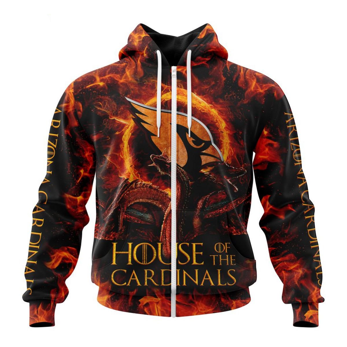 ARIZONA CARDINALS GAME OF THRONES – HOUSE OF THE CARDINALS 3D HOODIE