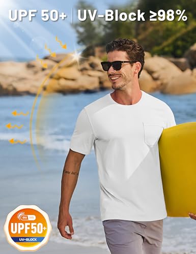Sun Protection Quick-Drying Men's T-shirt | UPF 50+ | Moisture-Wicking Black Technology