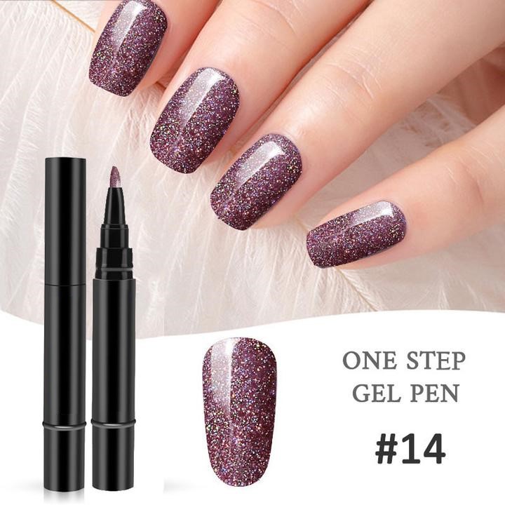 (🔥Last Day Flash Sale-50% OFF)One Step Nail Gel Pen-🎉Buy 9 Get 9 Free Now(Get All Color)!