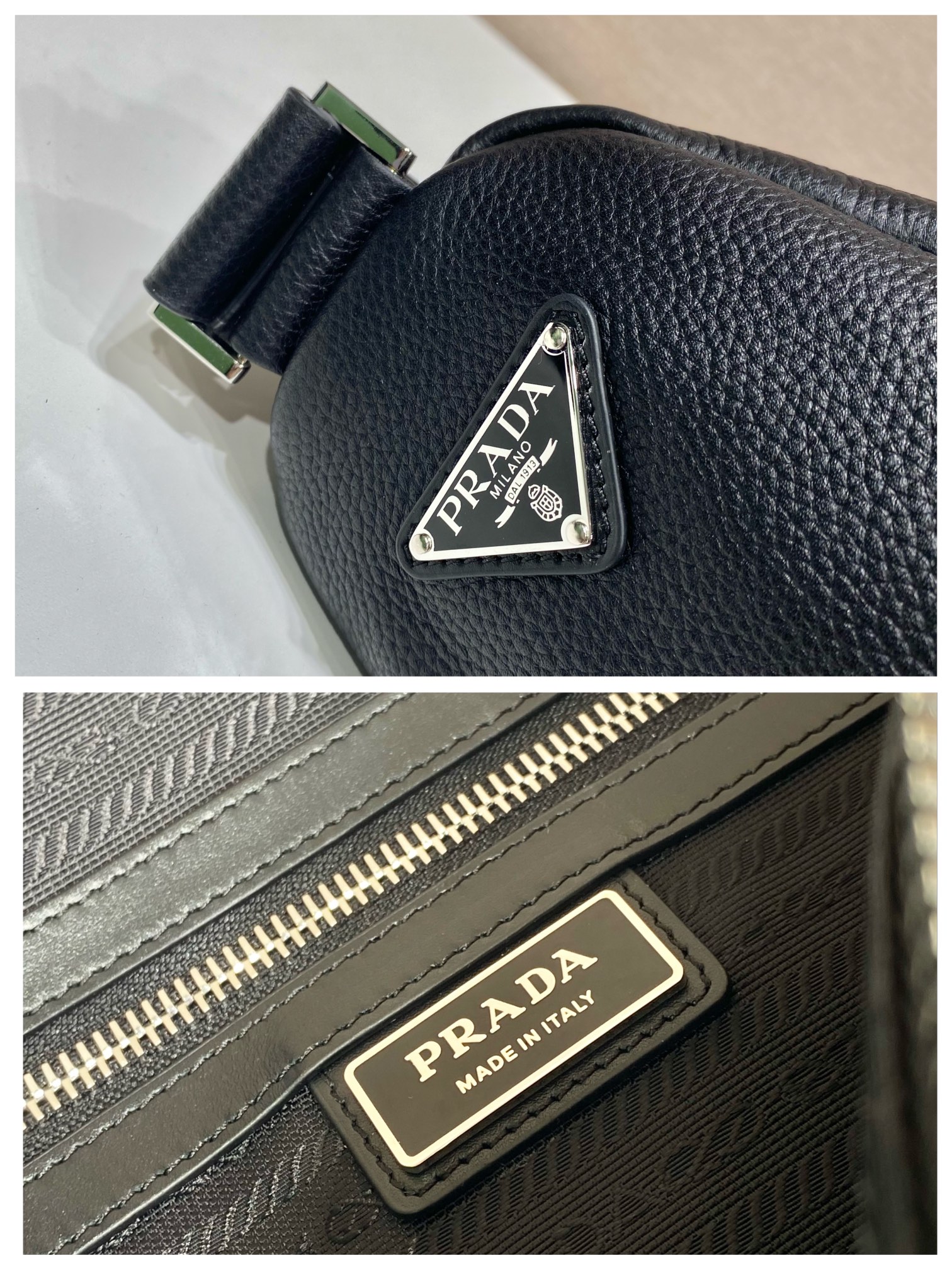 Prada Triangle Leather Crossbody Bag 2VY007