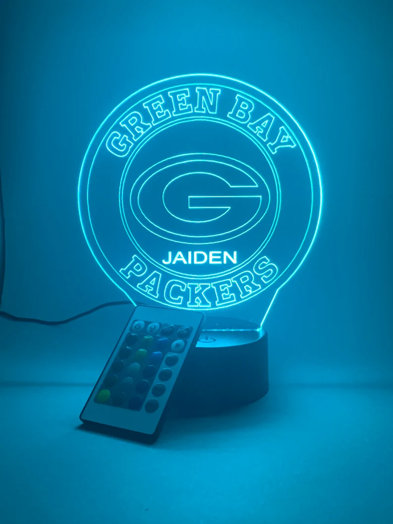 GREEN BAY PACKERS 3D LAMP PERSONALIZED