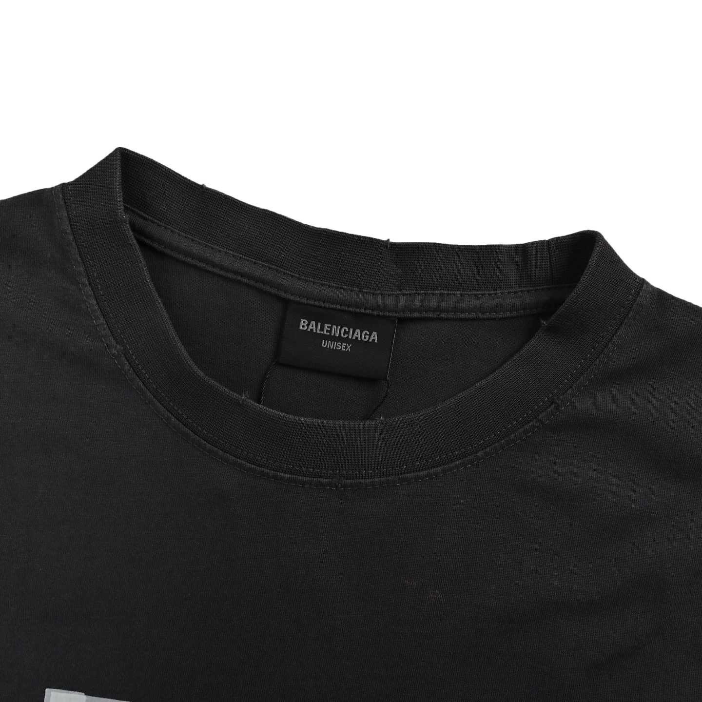 Balenciaga 25ss white tape print short sleeve