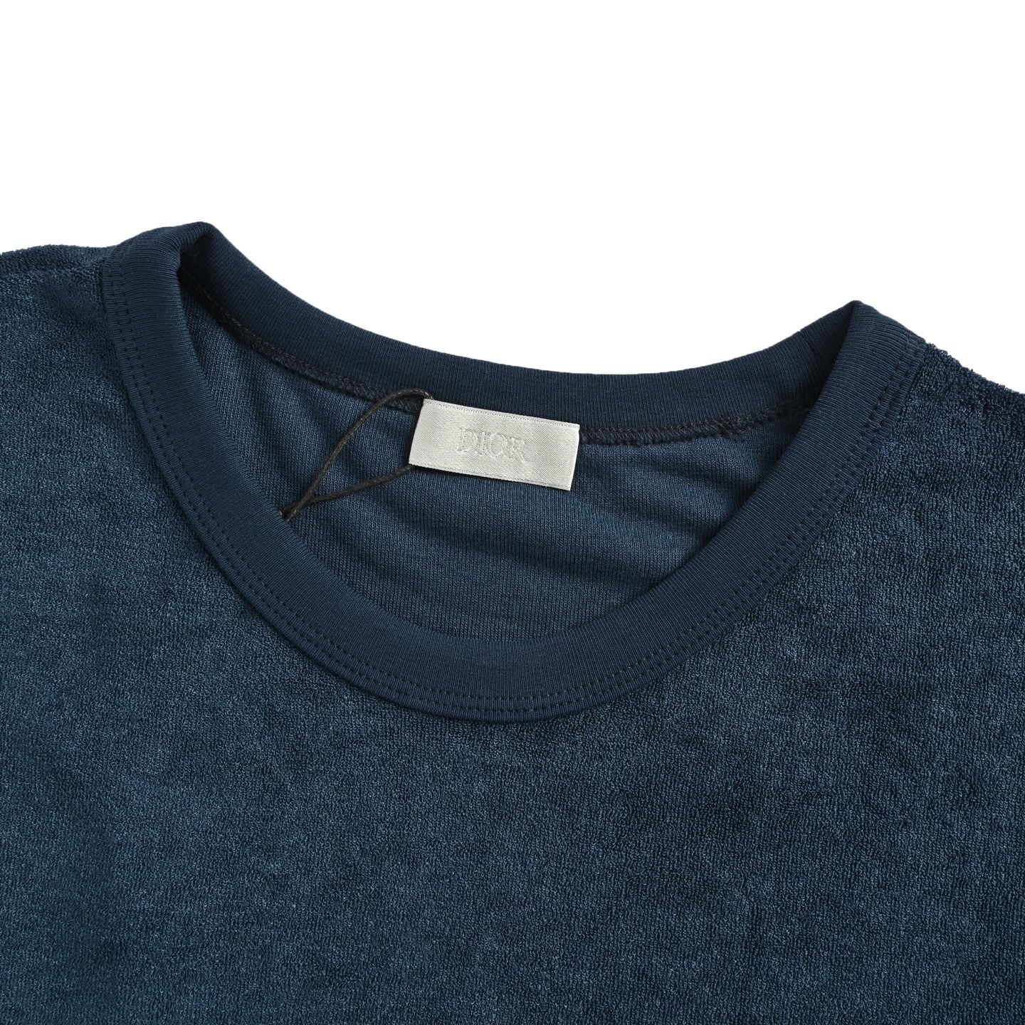 Dior 25ss terry short-sleeved shirt with small chest embroidery logo