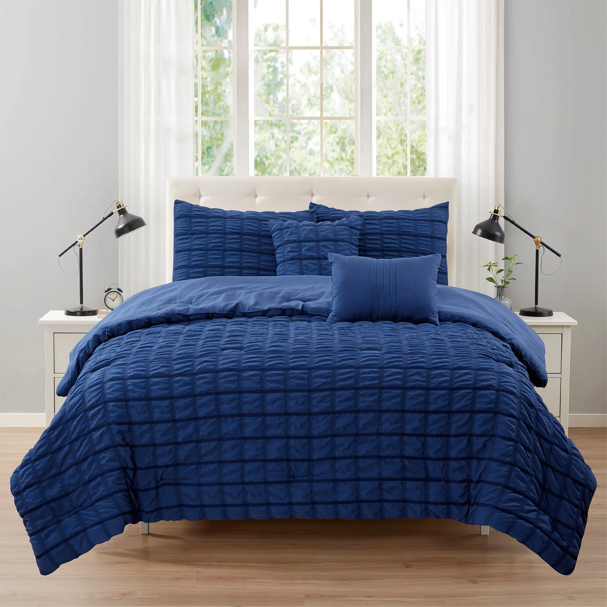 Rowan 5 Piece Puffy Seersucker Comforter Set