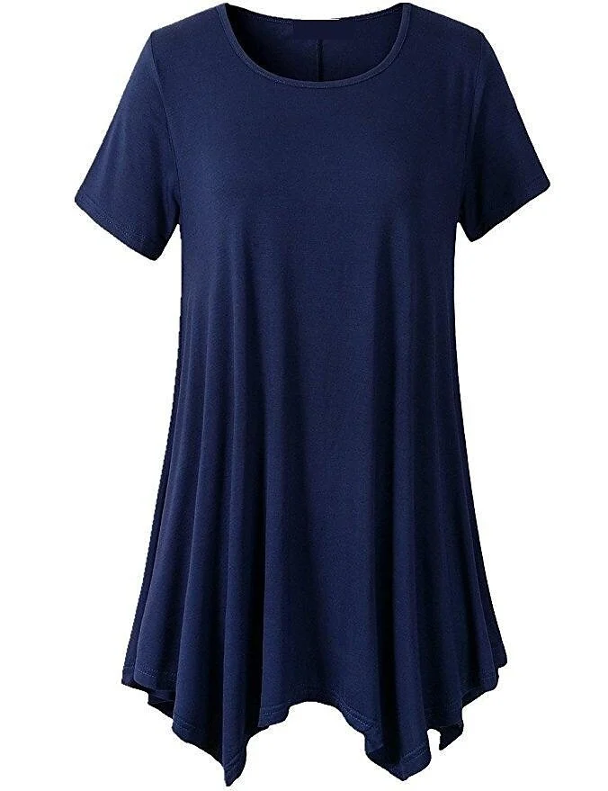 (2024 spring hot sale 50% off Women's）💥 Summer Mid-length Short-sleeved T-shirt Loose Round Neck