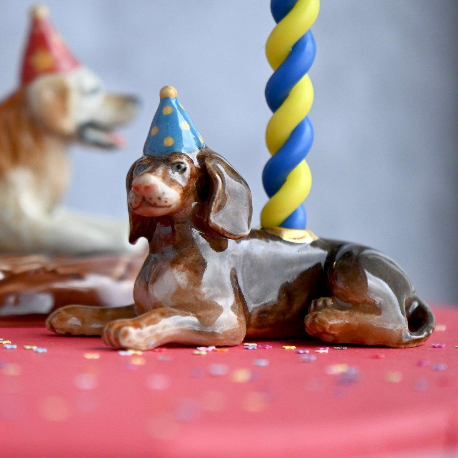 🎄CHRISTMAS ON SALE🔥Cake Topper | Handcrafted Porcelain Figurine | Birthday Candle Holder