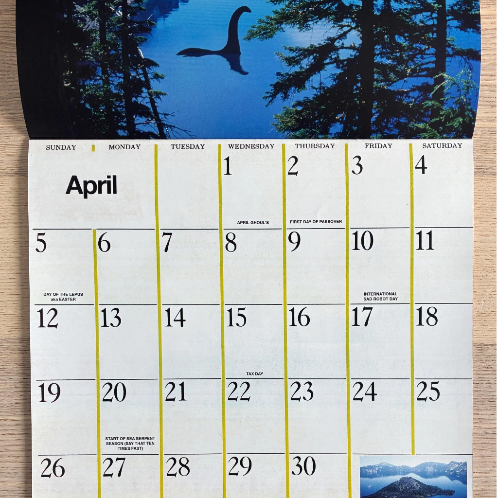 Monster Calendar 2026