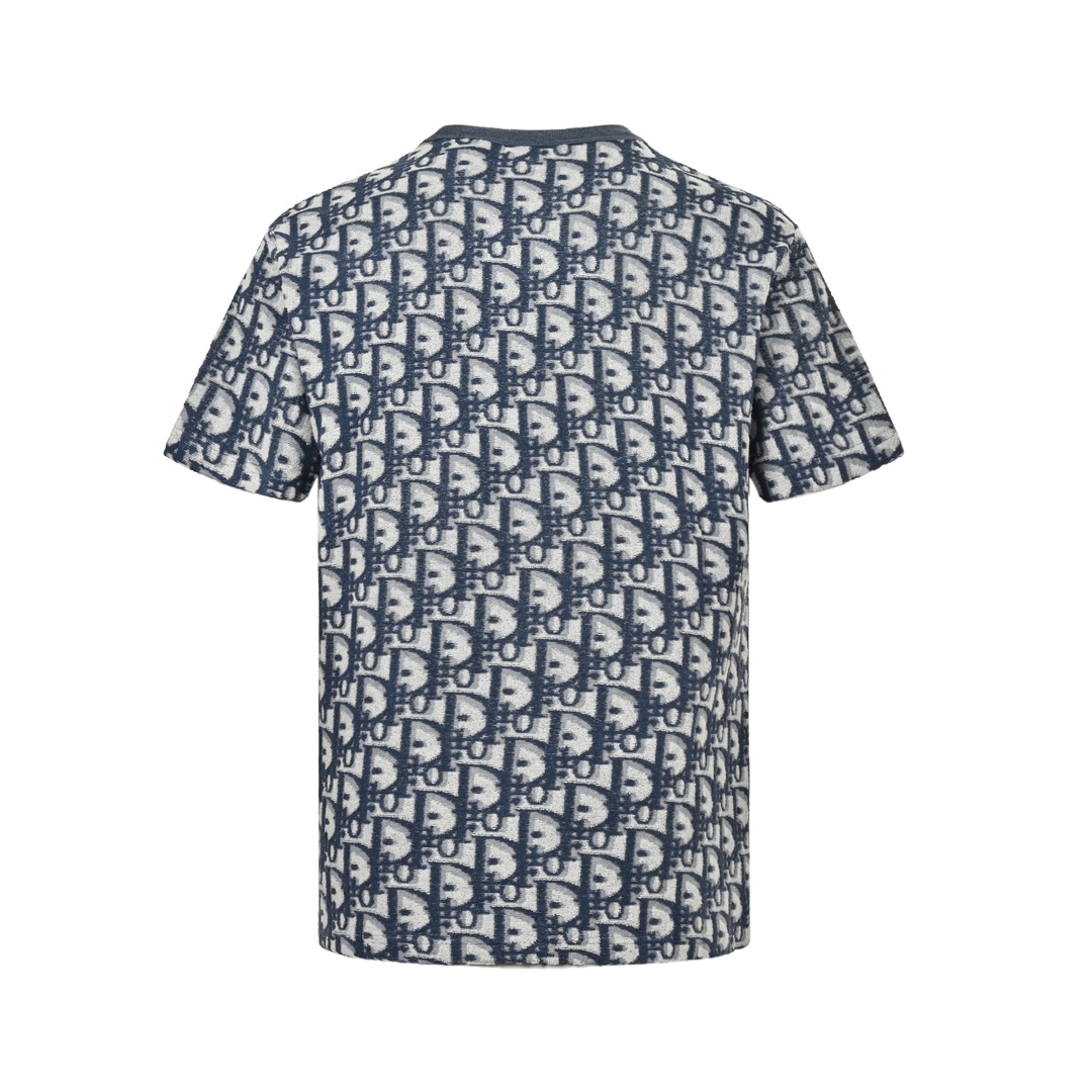 Dior 24ss full print monogram jacquard towel short sleeve