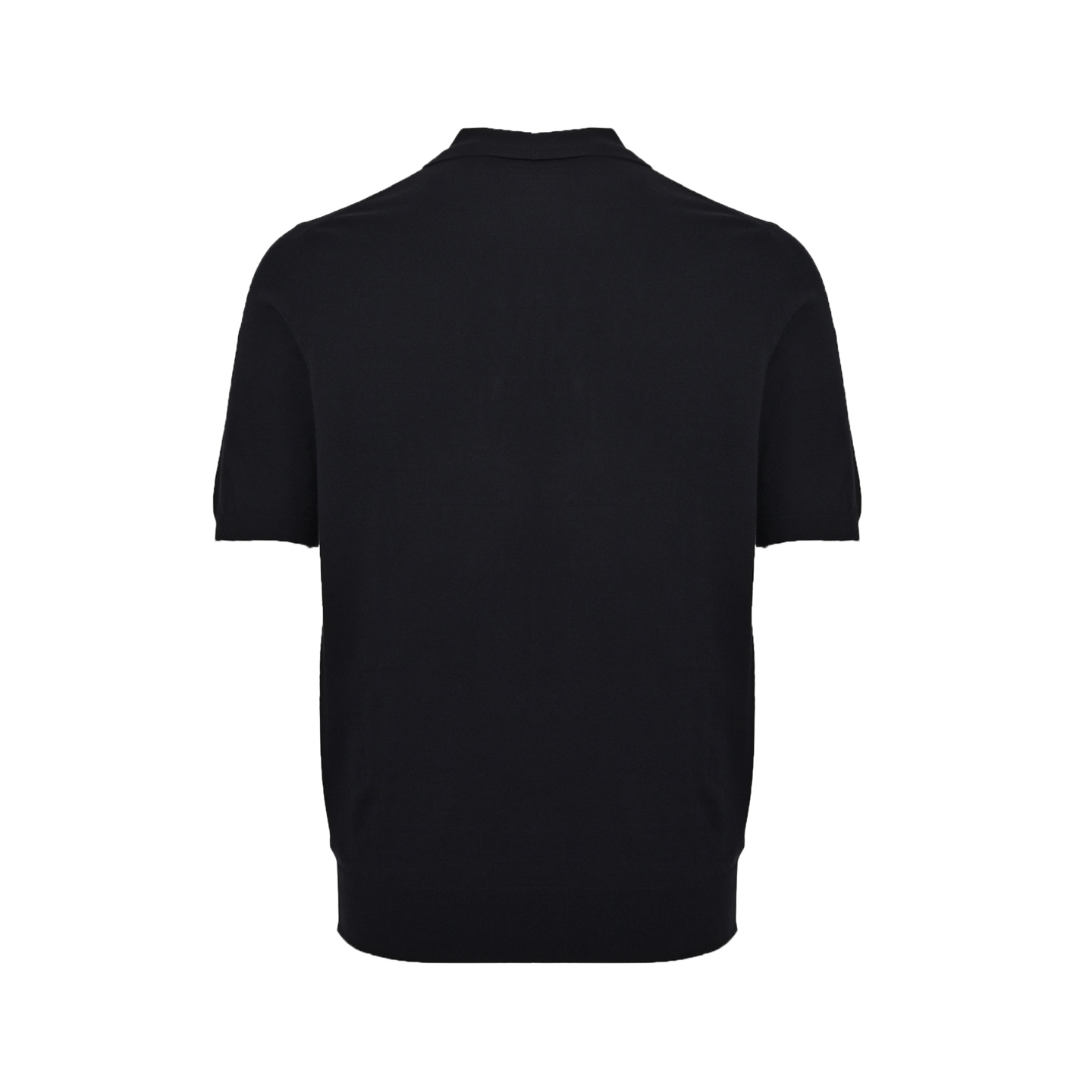 Prada 25ss embroidered logo half-zip knitted Polo short sleeve