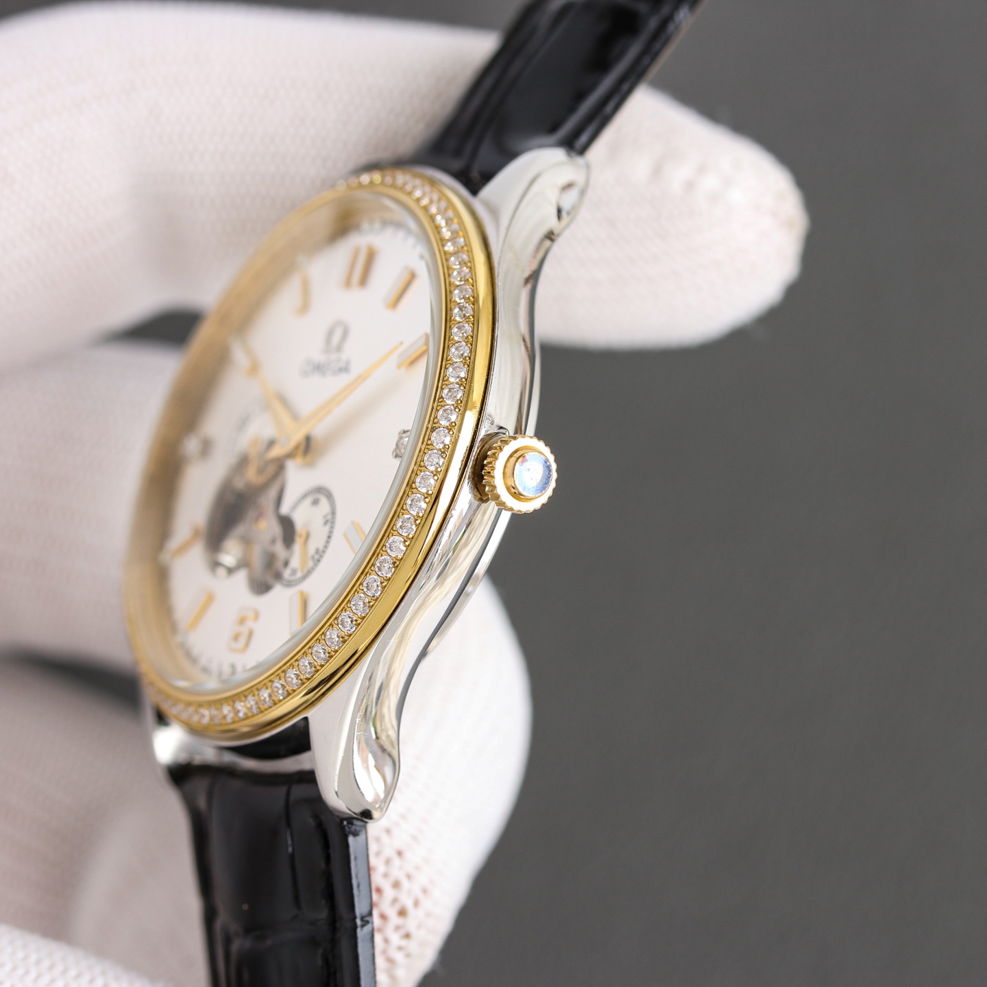 Omega Men's Full Diamond Set Watch