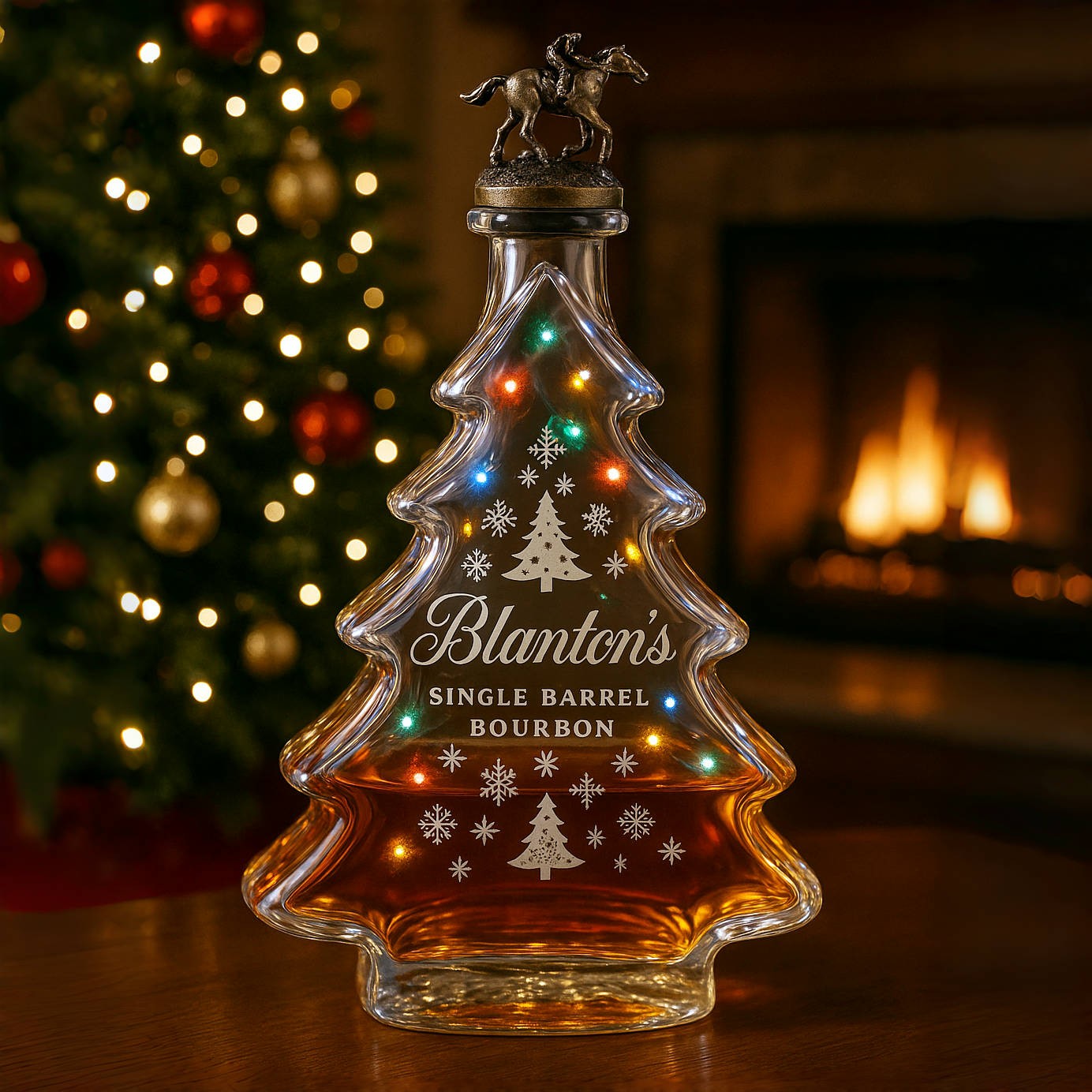 Christmas Tree Whiskey Bottle