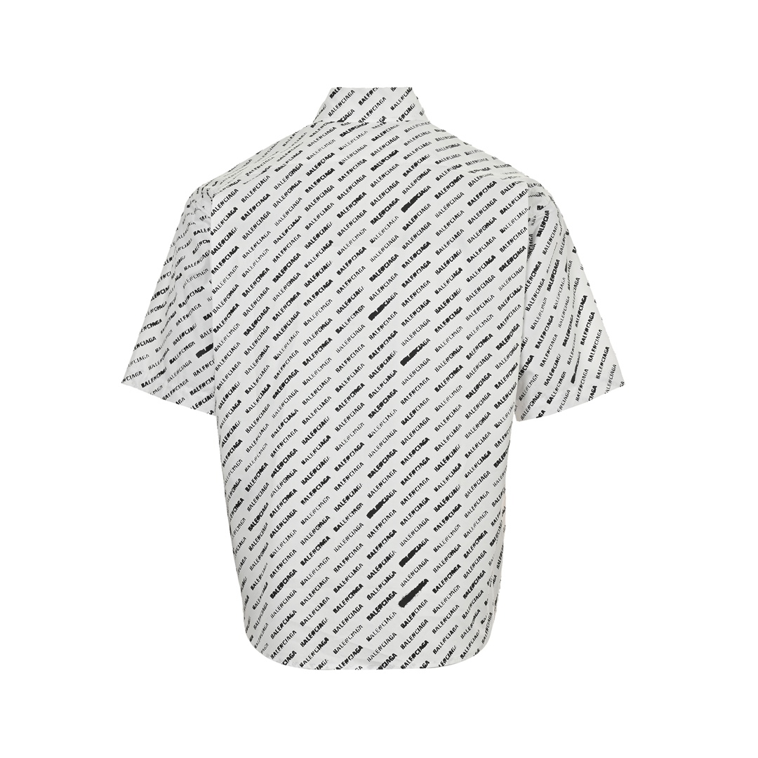 Balenciaga 24ss full-screen lettering short-sleeved shirt