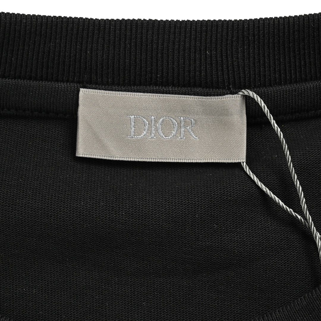 Dior 24ss gold thread embroidered CD short sleeve