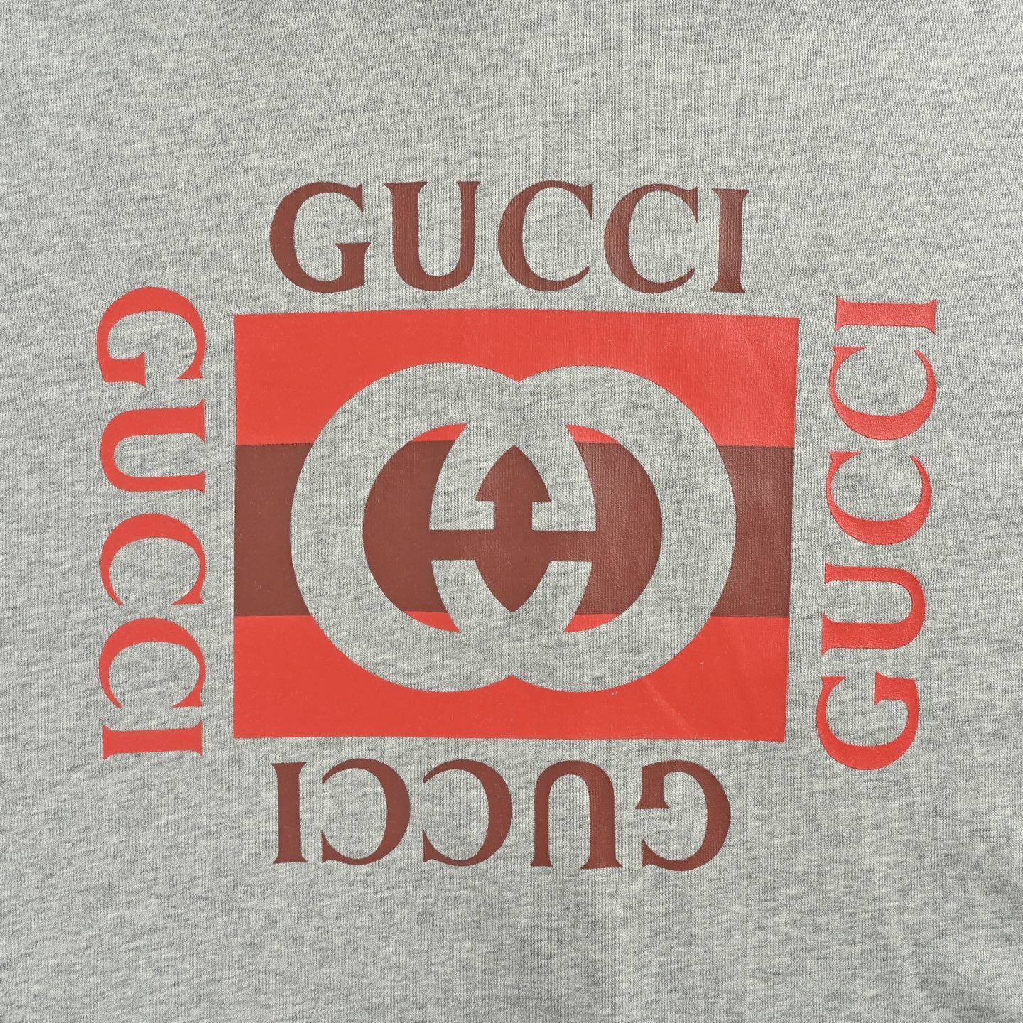 Gucci 25Fw block print hooded sweatshirt