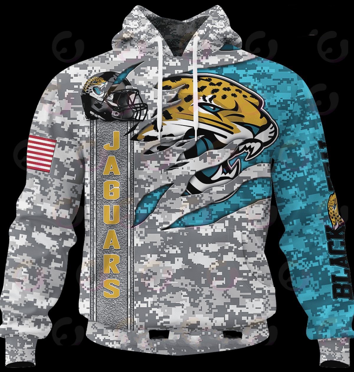 JACKSONVILLE JAGUARS 3D HOODIE CAMO US