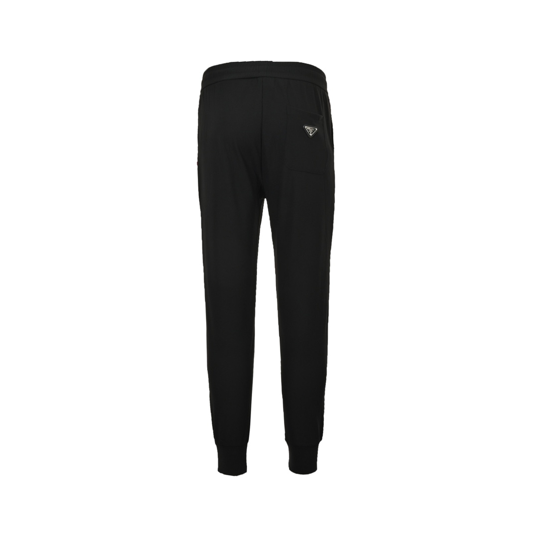 Prada Red Triangle Logo Waffle Thin Pants