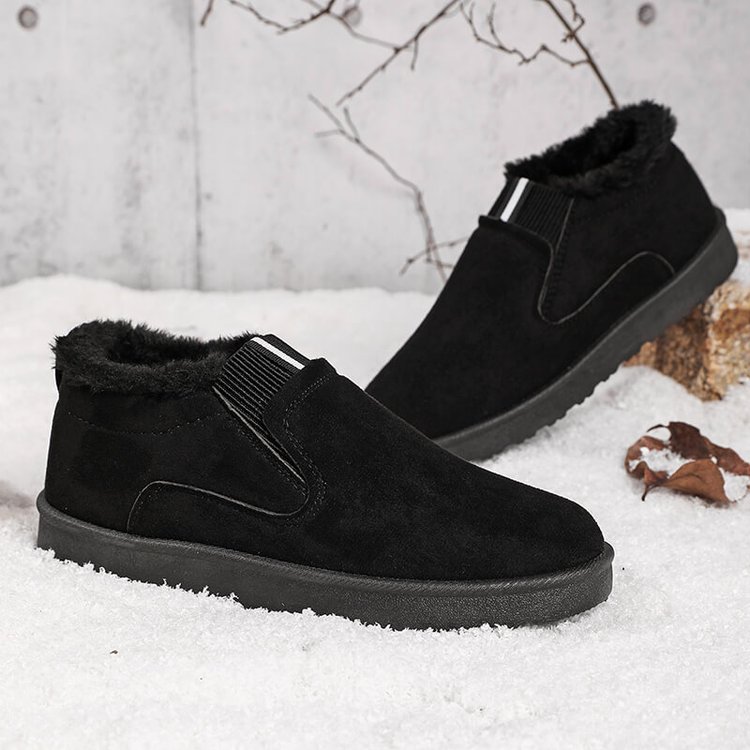 Men's Winter Plush Slip-On Snow Boots