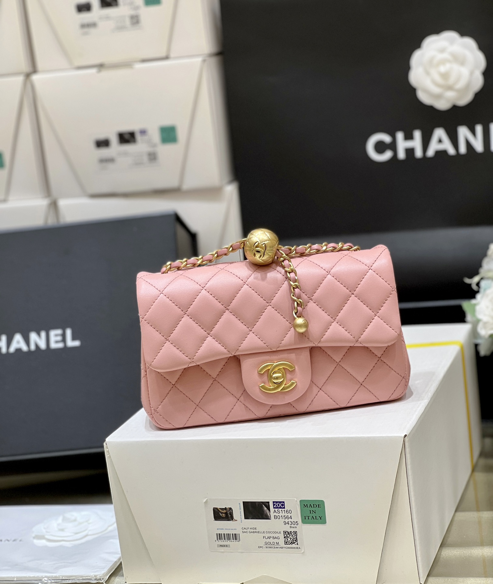 Chanel 23K cf mini chain bag AS1787