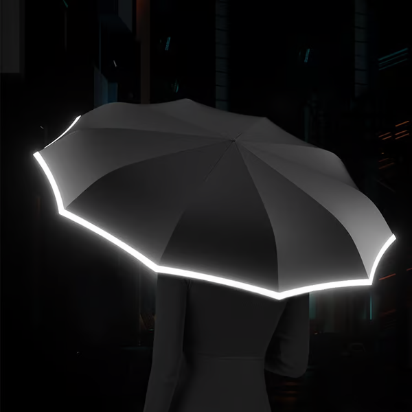 ☂️☂️Buckle umbrella, reflective safety strip, sturdy and windproof, travel-friendly