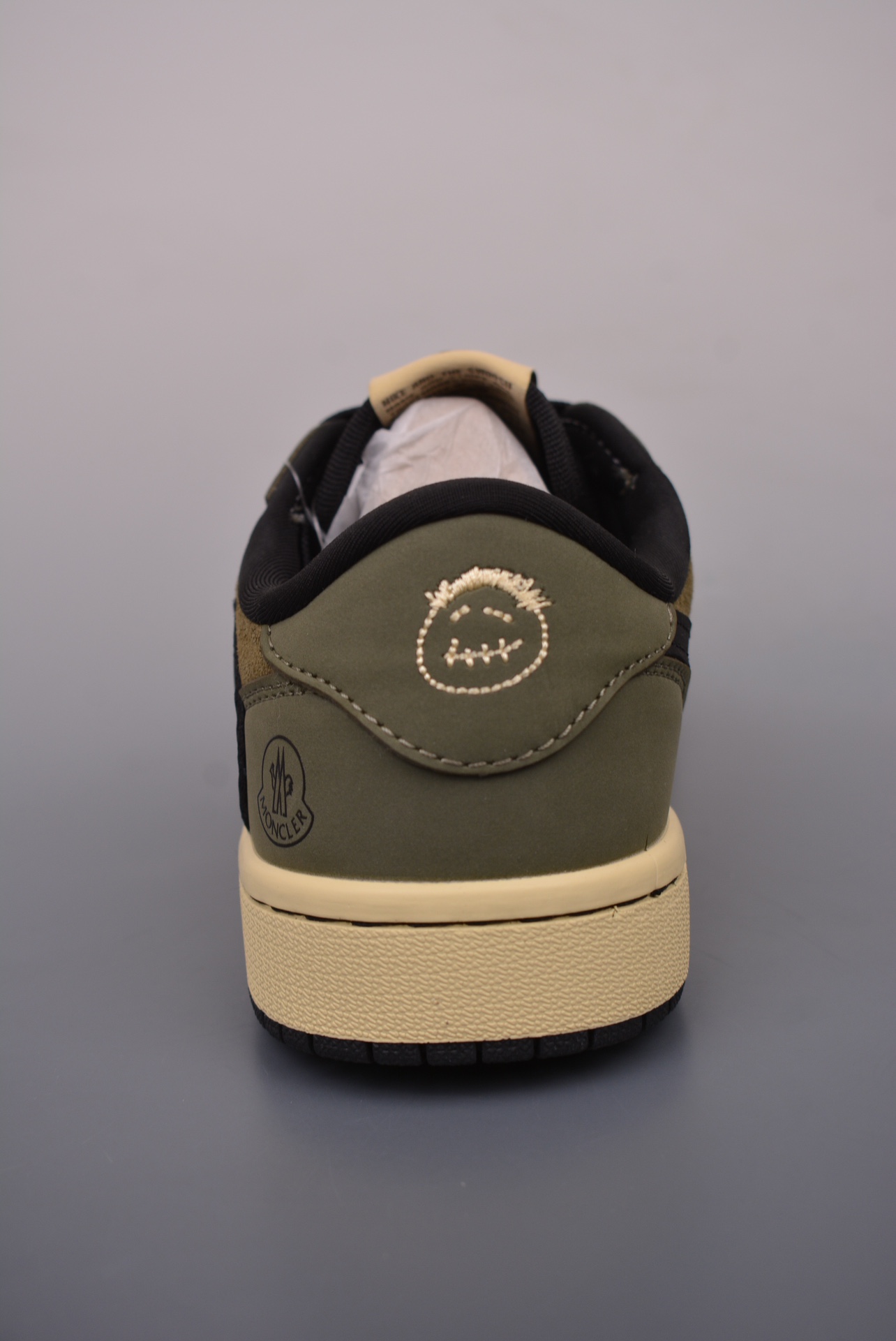 Moncler x Travis Scott x Air Jordan 1 Low OG SP Army Green Black CH6336-007