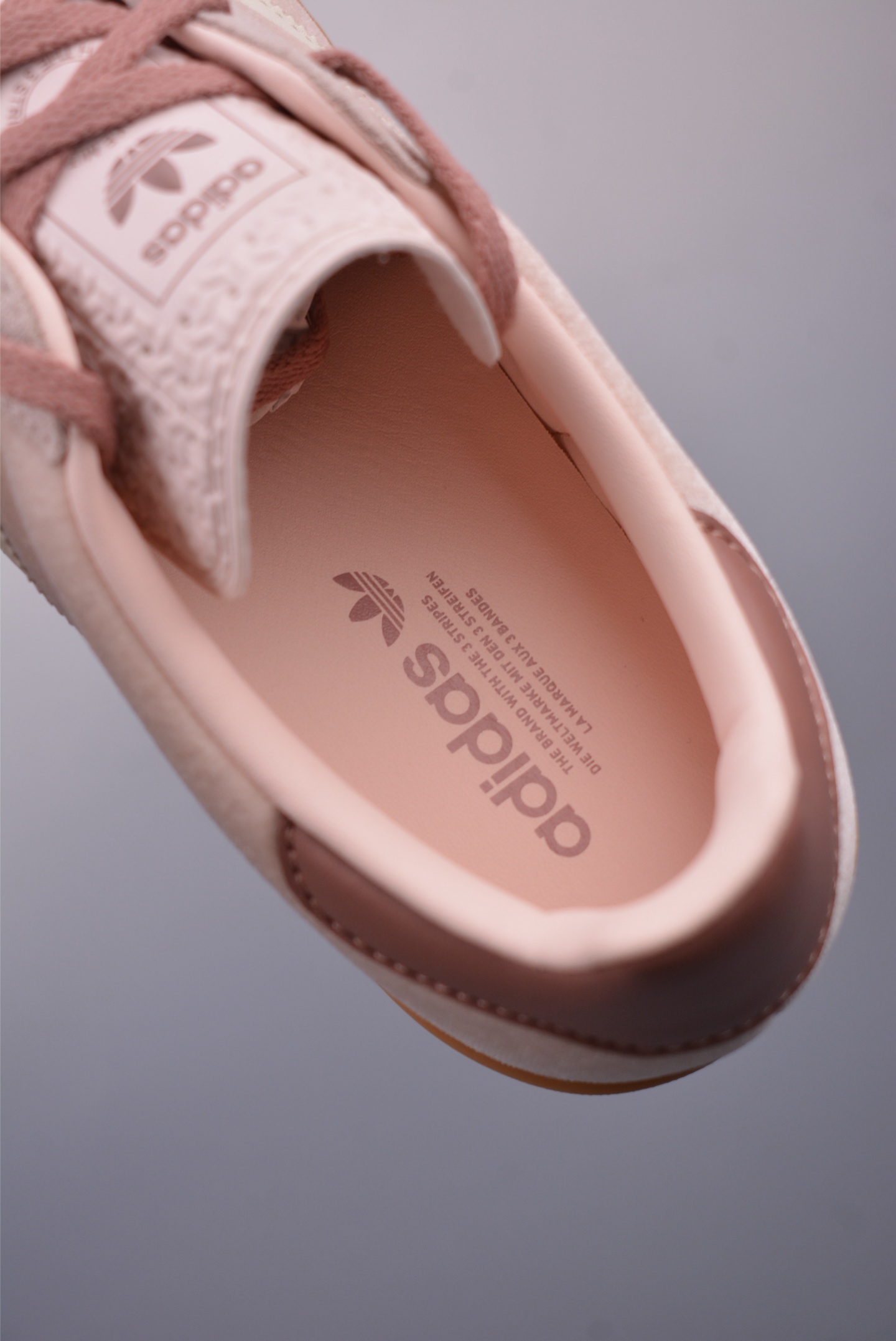Adidas Gazelle Indoor Trainers Sneakers Velvet Coral Pink Brown Raw Rubber Sole JR0232