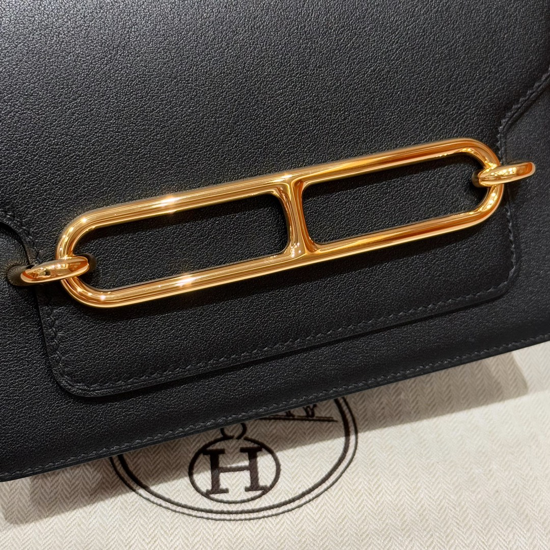 Hermès Roulis 89Noir Handbag (Handmade to Order)