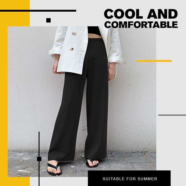 【Summer promotion-50% OFF】Ice Silk Wide Leg Pants Women-Buy 2 Get Free Shipping