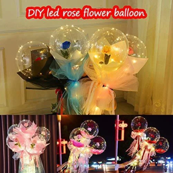 🔥Last Day Promotion - 50% OFF🔥 LED Luminous Balloon Flower Bouquet Flower In Balloon For Gift And Home Decoration - BUY 2 GET 1 FREE
