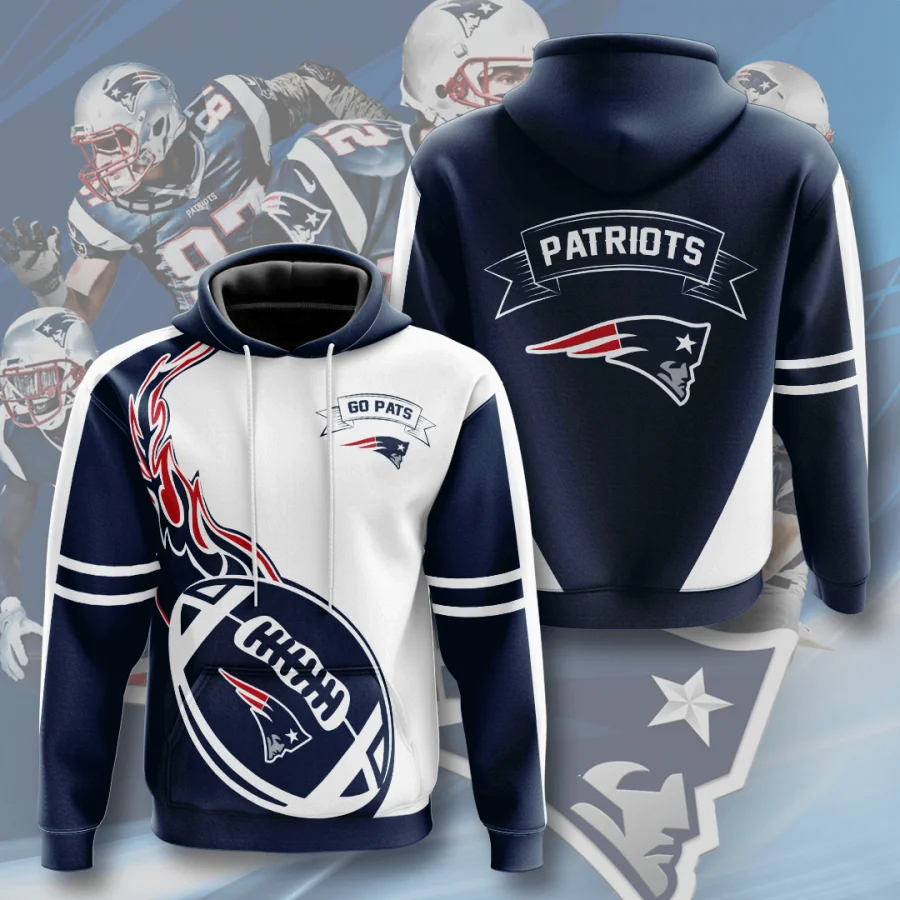 NEW ENGLAND PATRIOTS 3D HOODIE NNEP005
