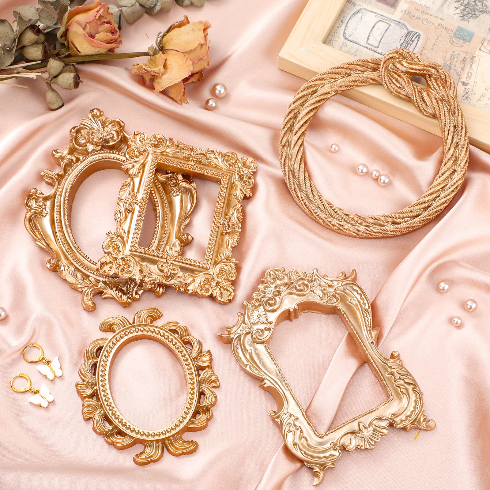 5 Pieces Vintage Resin Antique Picture Frame