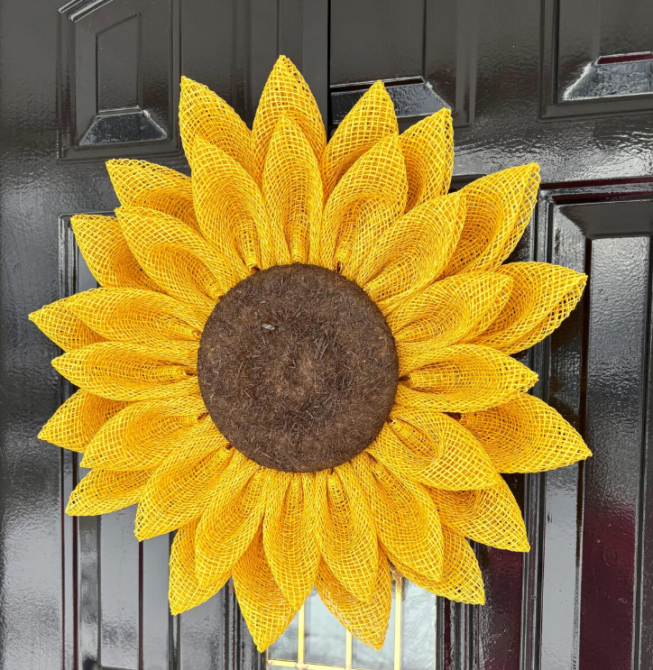 🔥[SAVE 50% OFF] 🌻45cm/18 Inch Handmade  Sunflower Wreath for Front Door 🌻BUY 2 FREE SHIPPING