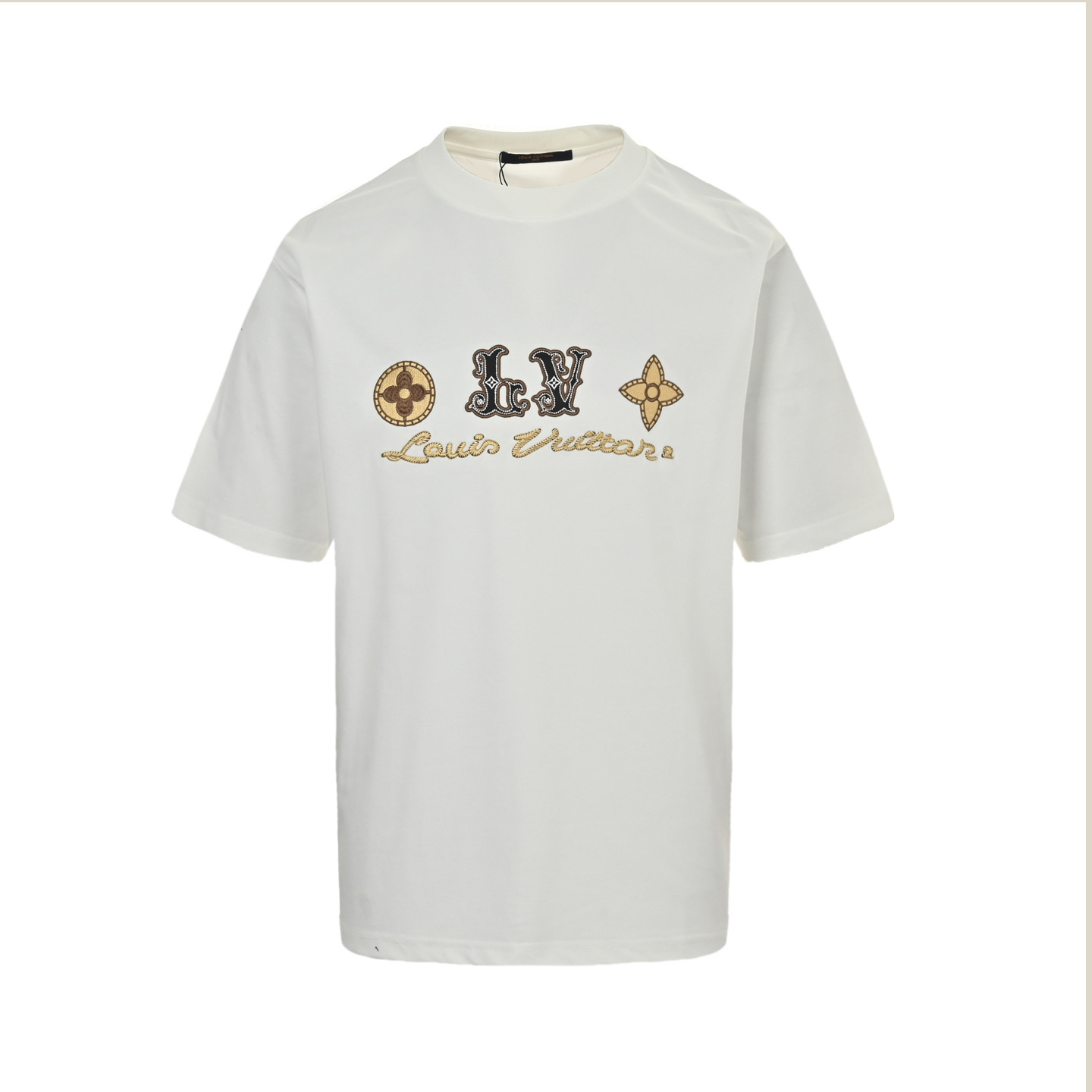 Louis Vuitton 25ss four-leaf clover letter logo printed short sleeve
