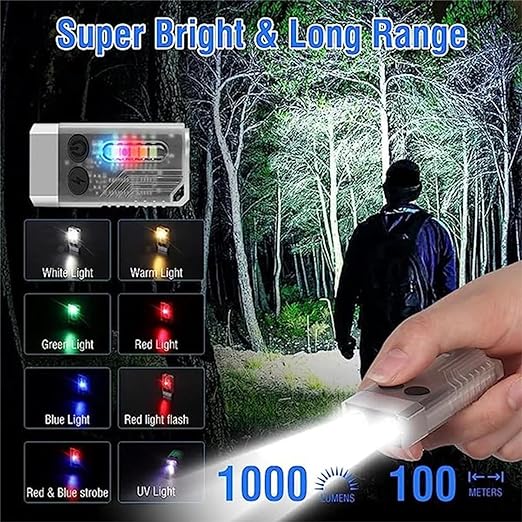 👍Last Day Promotion 50% OFF 💥 EDC Multi-Function Keychain Flashlight