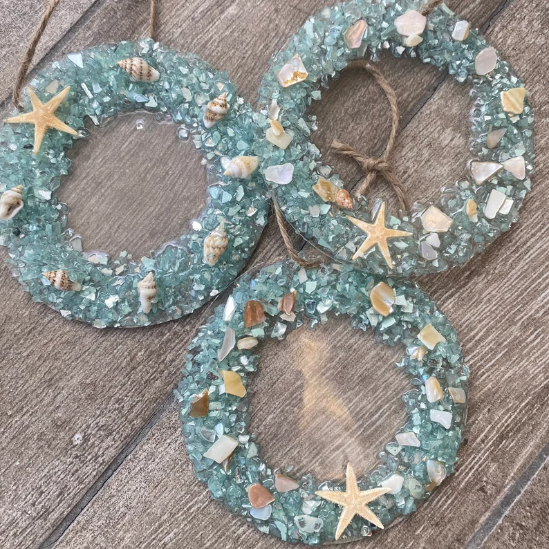 🌊Handcrafted Coastal Christmas Ornament