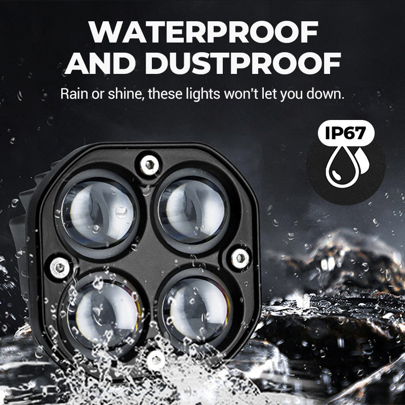 4-LED High-Brightness Motorcycle Spotlight