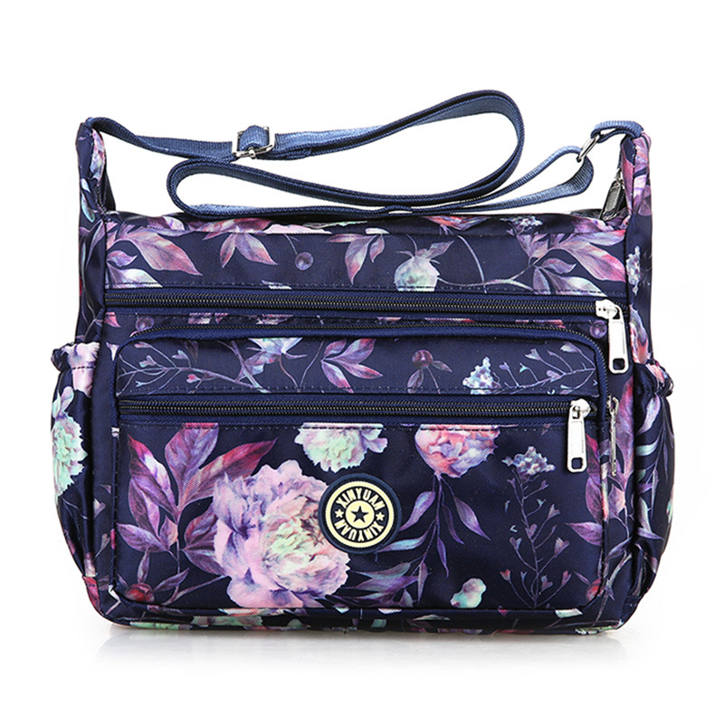 Fashion Printing Large Capacity Multi-Pocket Dry-Wet Separation Crossbody Bag