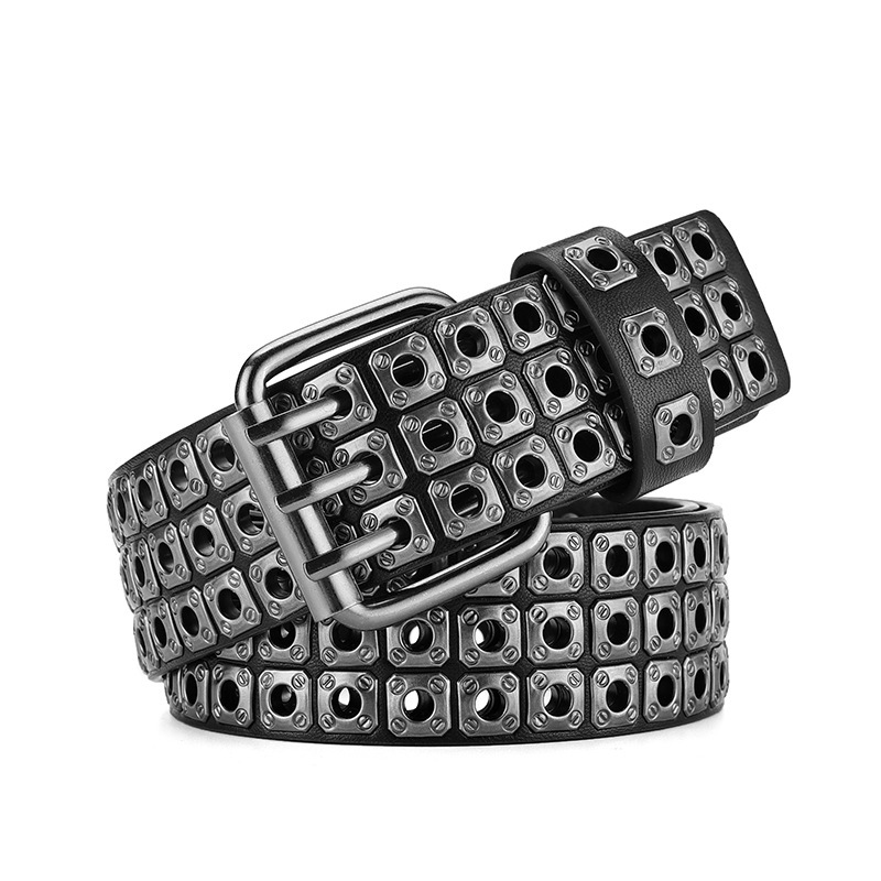 n style punk style personality belt lady, fashion pin buckle belt female tie-in, rivet pin  Pu belt buckle