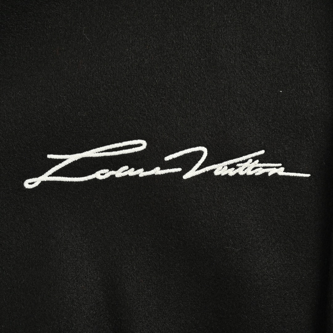 Louis Vuitton 24Fw pearl embroidered lettering baseball jacket
