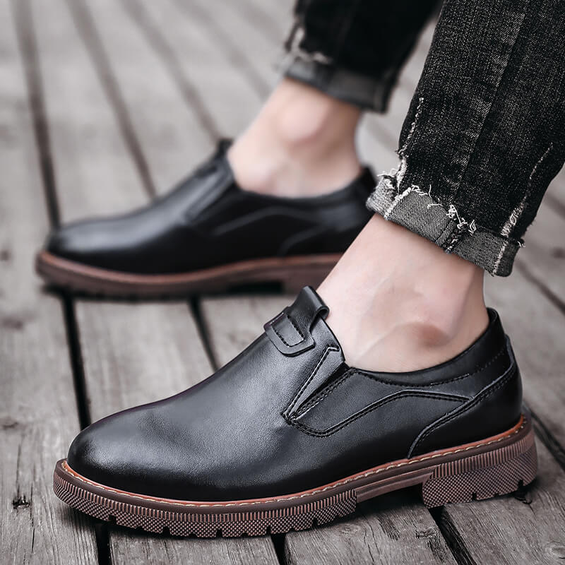 Men's Genuine Leather Slip-On Loafers