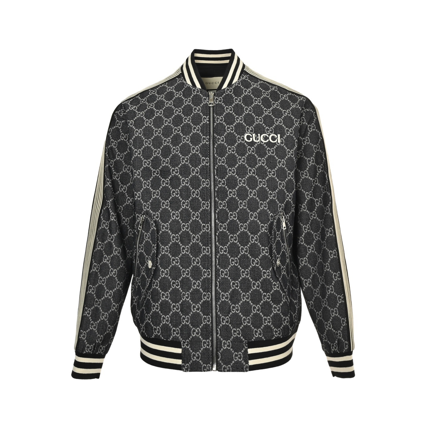 Gucci 25Fw Double G all-over jacquard webbing jacket