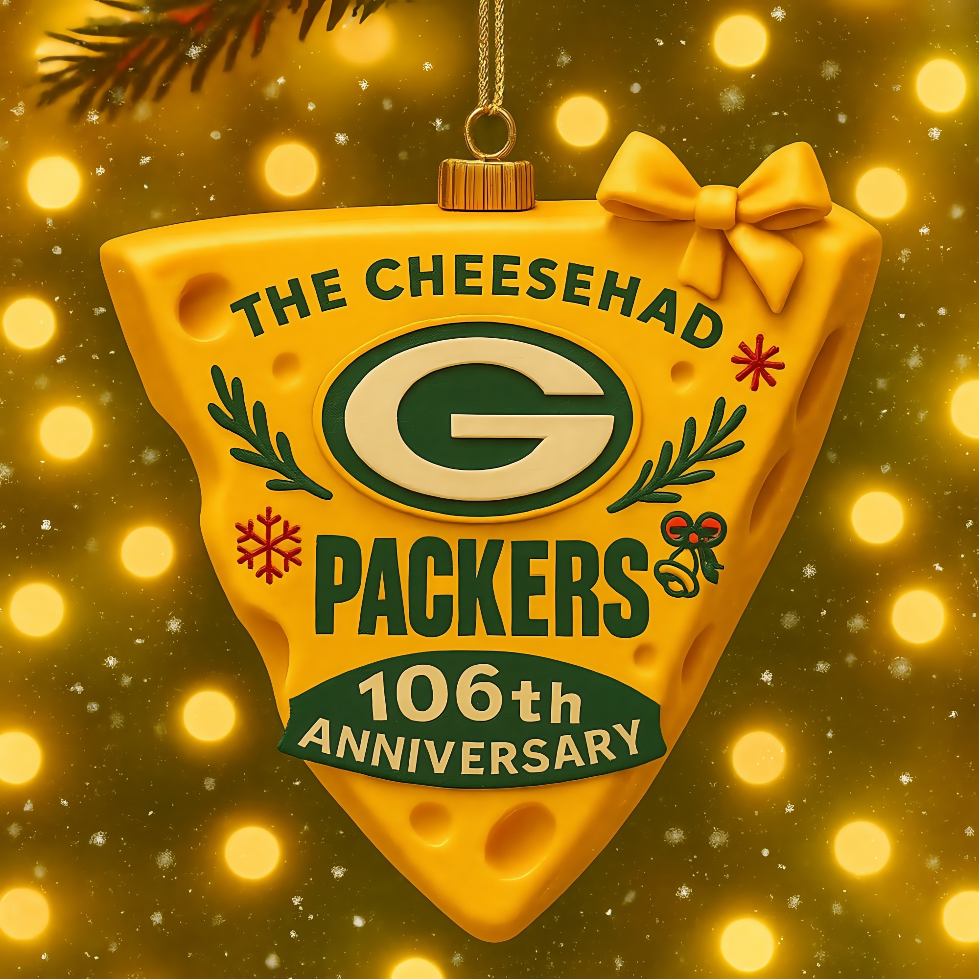 GREEN BAY PACKERS – “CHEESEHEAD” 106TH ANNIVERSARY ORNAMENT
