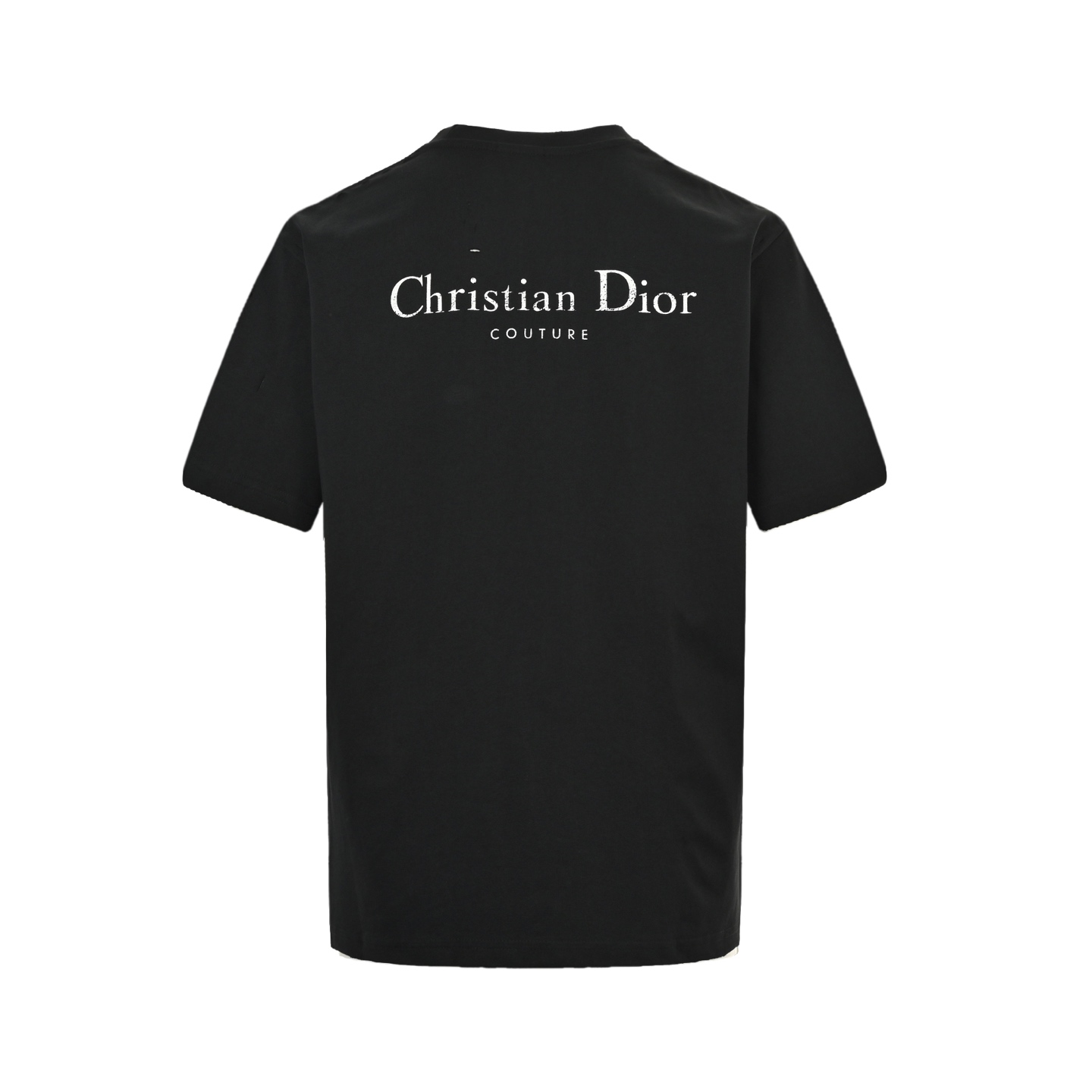Dior 25ss ripped silver lettering short-sleeve shirt
